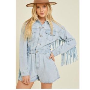 Western fringe romper